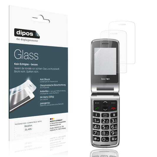 Matte Displayschutzfolie von dipos passend für Beafon SL495, 9H kratzfest und blasenfrei montiert