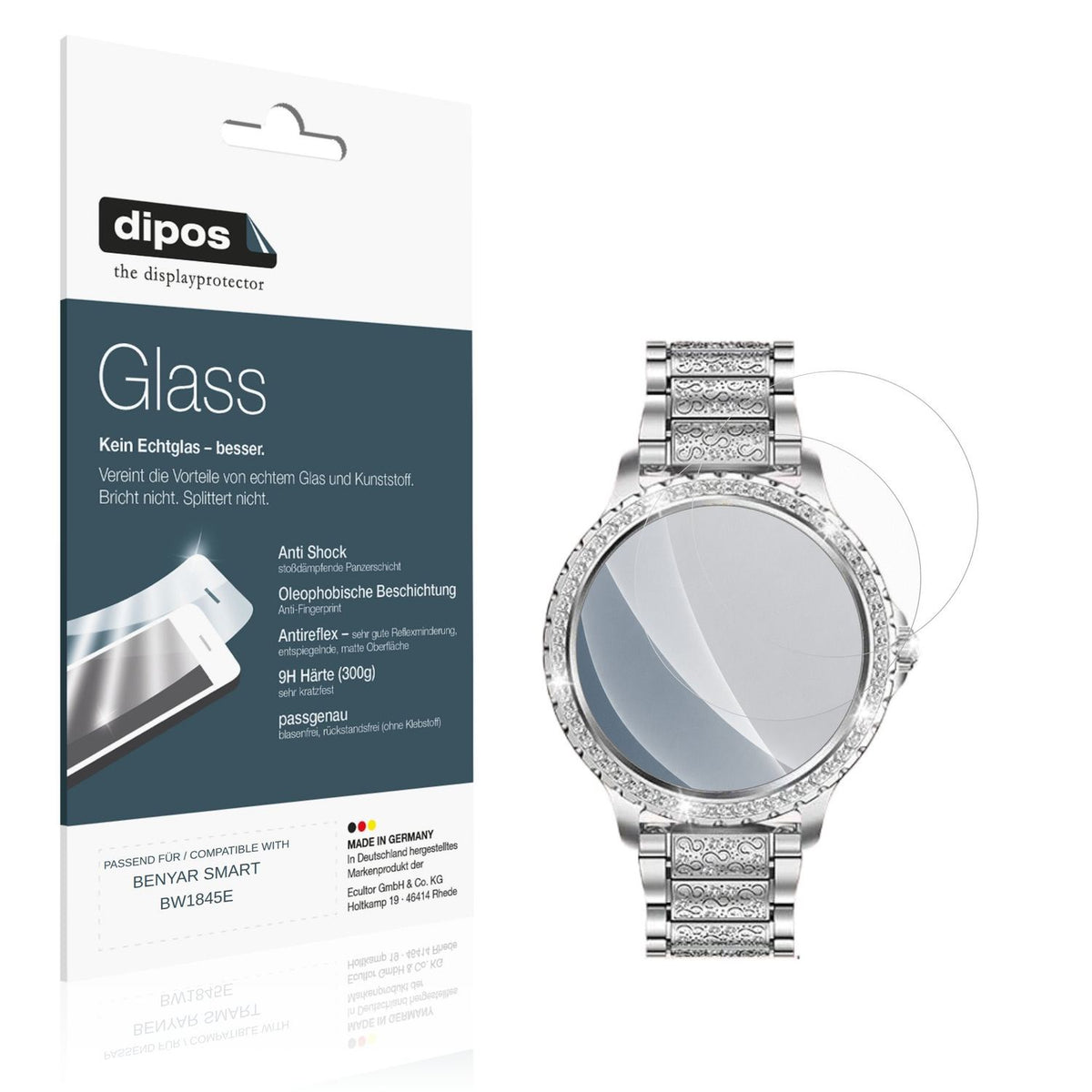 Matte Displayschutzfolie von dipos passend für BENYAR SMART BW1845E, 9H kratzfest und blasenfrei montiert