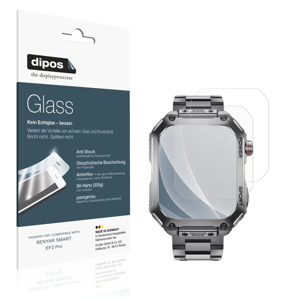 Matte Displayschutzfolie von dipos passend für BENYAR SMART EF2 Pro, 9H kratzfest und blasenfrei montiert