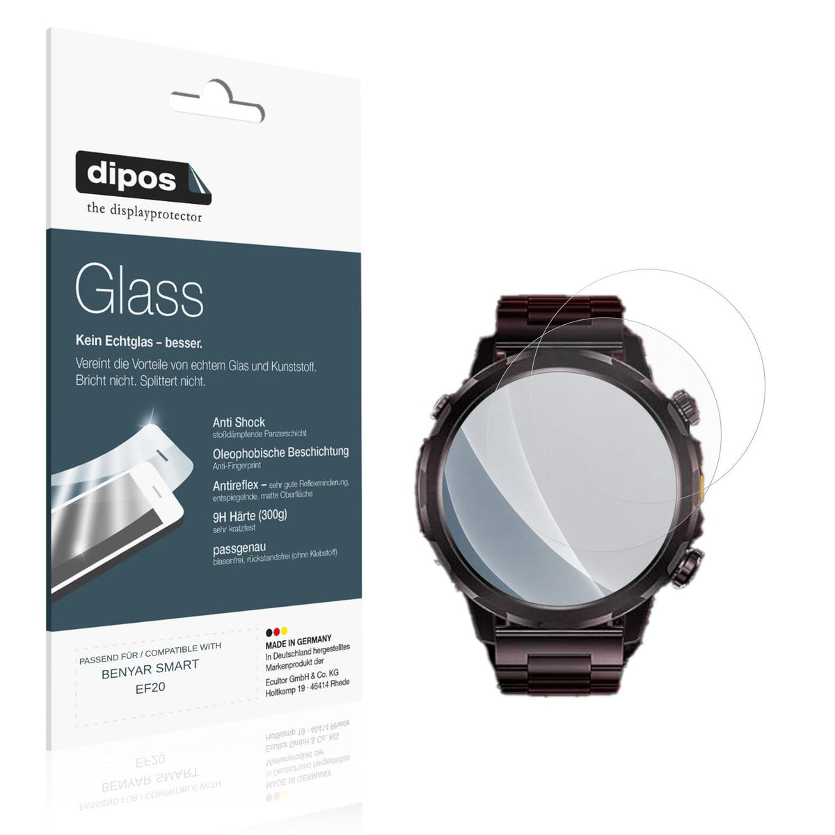 Matte Displayschutzfolie von dipos passend für BENYAR SMART EF20, 9H kratzfest und blasenfrei montiert