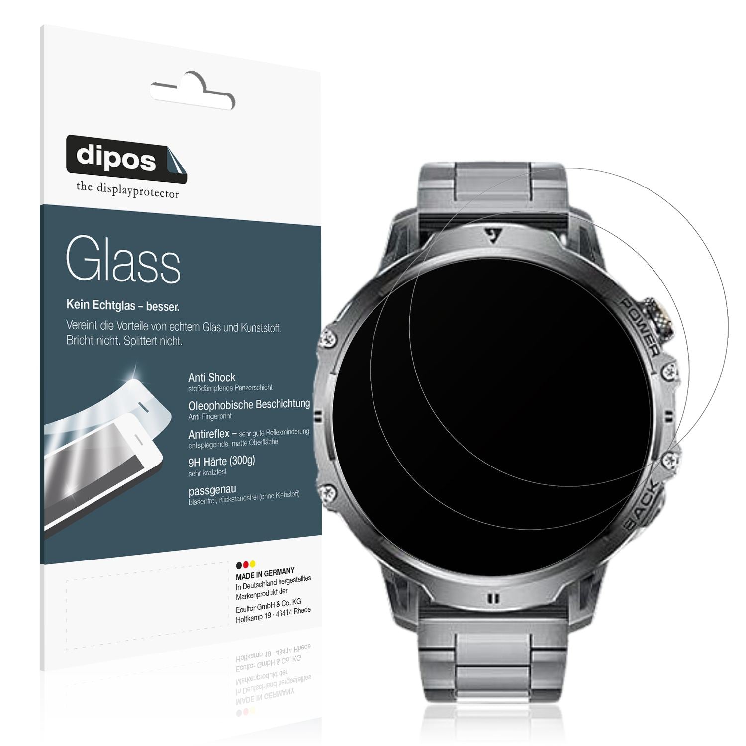 Matte Displayschutzfolie von dipos passend für Benyar EF13-E, 9H kratzfest und blasenfrei montiert