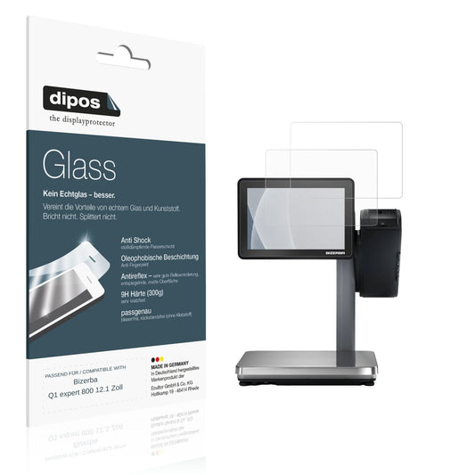 Matte Displayschutzfolie von dipos passend für Bizerba Q1 expert 800 12.1 Zoll, 9H kratzfest und blasenfrei montiert