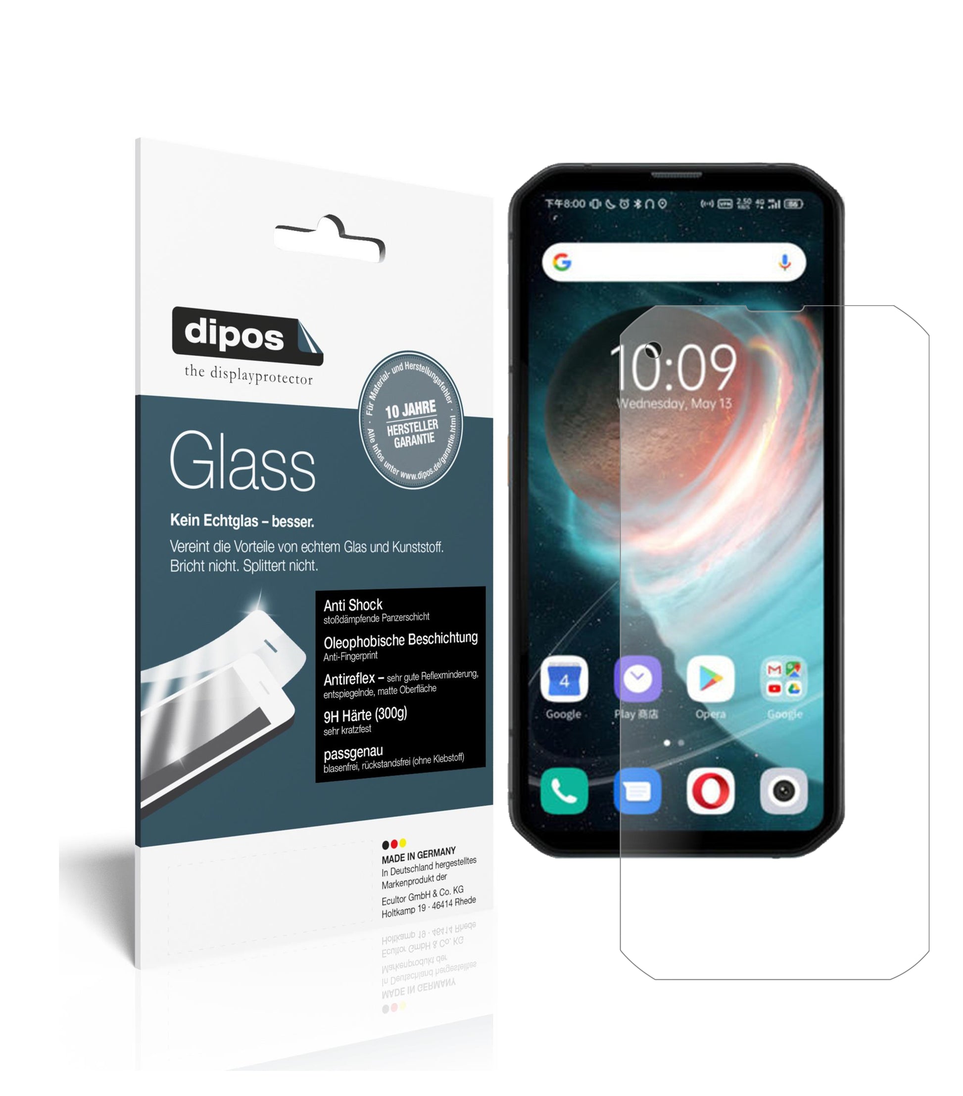 Matte Displayschutzfolie von dipos passend für Blackview BL6000 Pro, 9H kratzfest und blasenfrei montiert