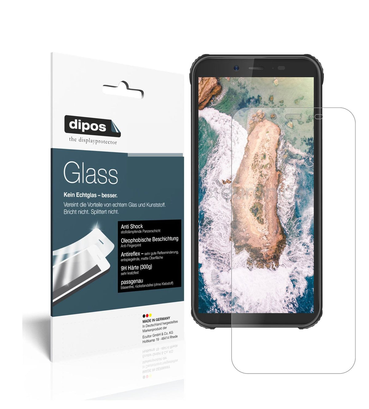Matte Displayschutzfolie von dipos passend für Blackview BV5500 Pro, 9H kratzfest und blasenfrei montiert
