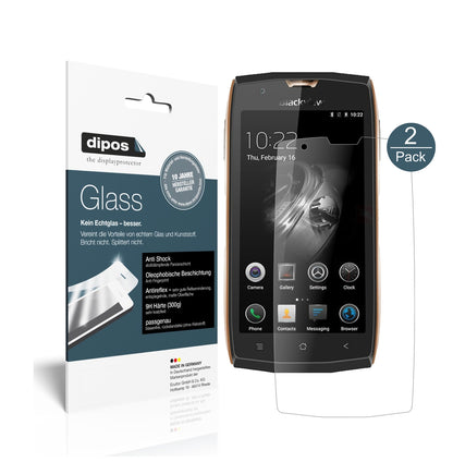 Matte Displayschutzfolie von dipos passend für Blackview BV7000, 9H kratzfest und blasenfrei montiert