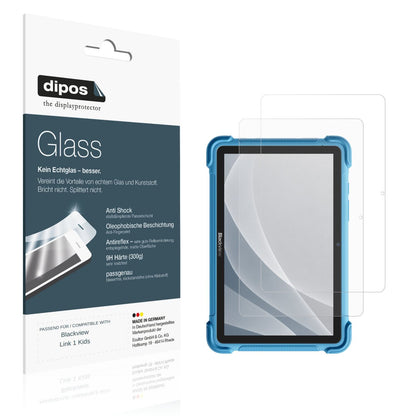 Matte Displayschutzfolie von dipos passend für Blackview Link 1 Kids, 9H kratzfest und blasenfrei montiert