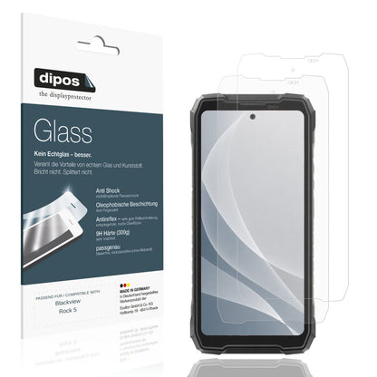 Matte Displayschutzfolie von dipos passend für Blackview Rock 5, 9H kratzfest und blasenfrei montiert