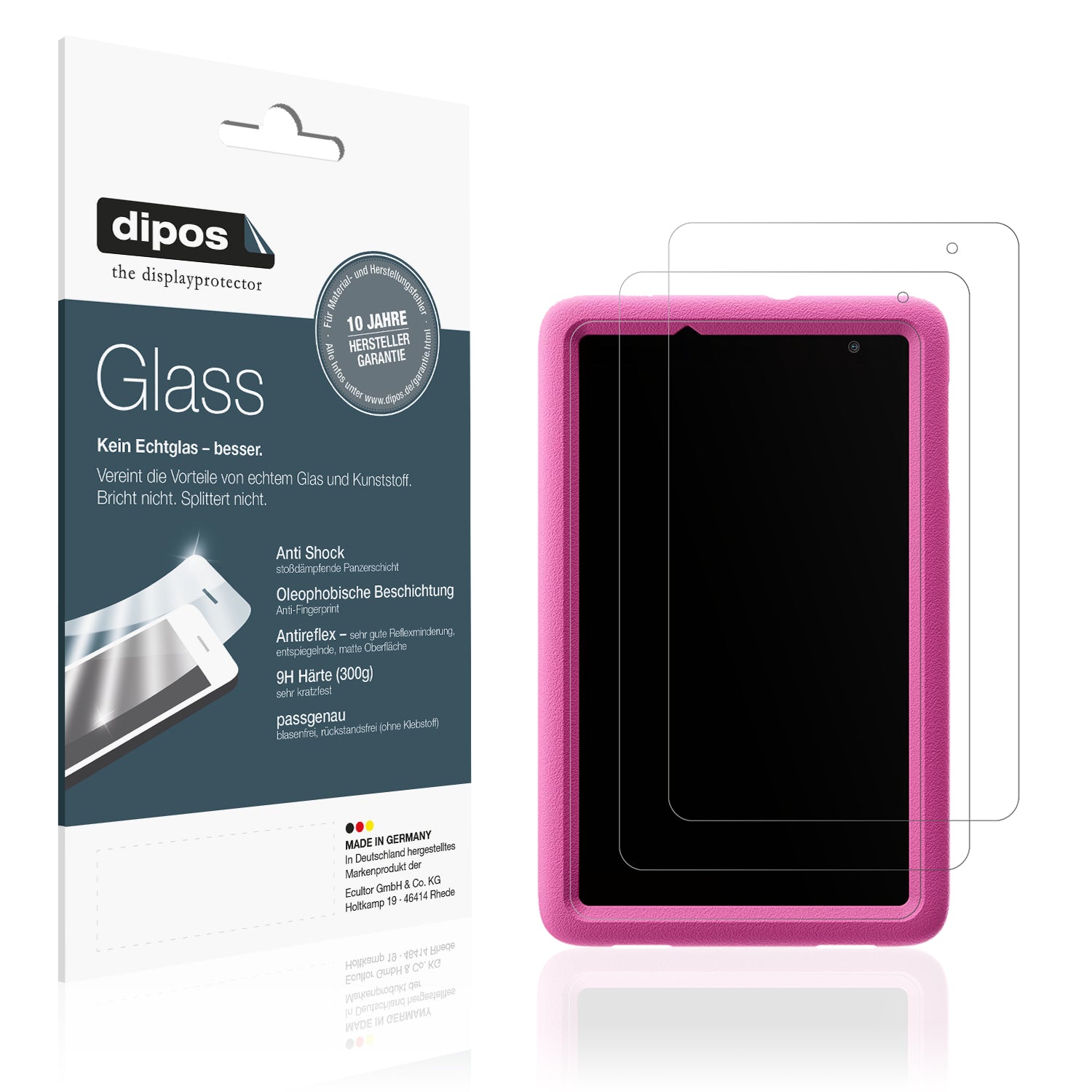 Matte Displayschutzfolie von dipos passend für Blackview Tab A5 Kids, 9H kratzfest und blasenfrei montiert
