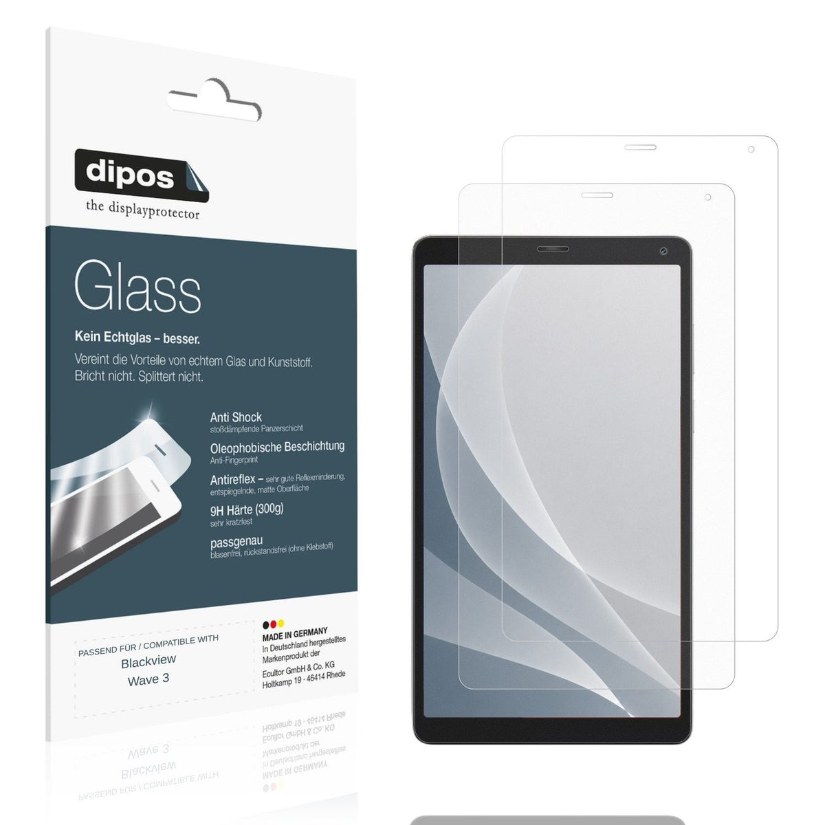 Displayschutz hergestellt in Deutschland, höchste Qualität made in Germany
