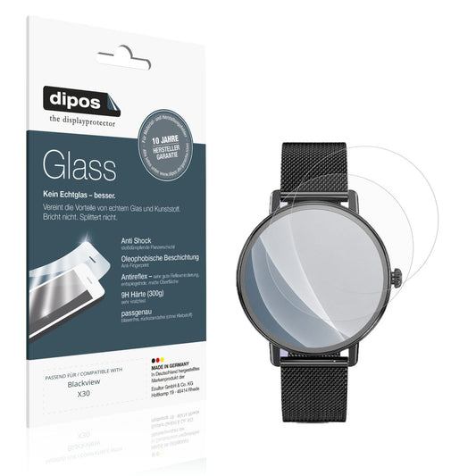 Matte Displayschutzfolie von dipos passend für Blackview X30, 9H kratzfest und blasenfrei montiert