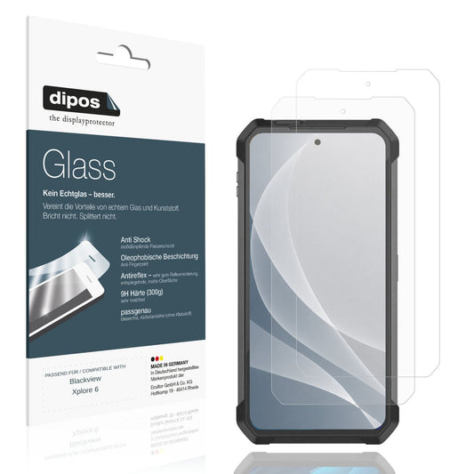 Matte Displayschutzfolie von dipos passend für Blackview Xplore 6, 9H kratzfest und blasenfrei montiert