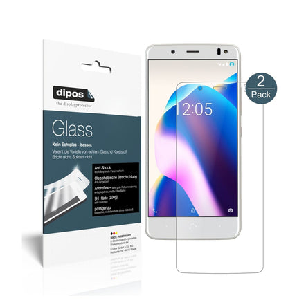 Matte Displayschutzfolie von dipos passend für BQ Aquaris U2 Lite, 9H kratzfest und blasenfrei montiert