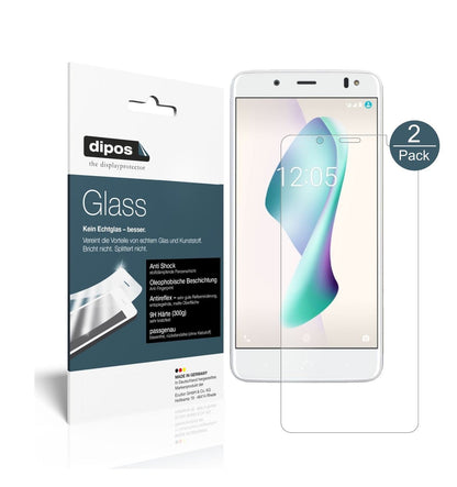 Matte Displayschutzfolie von dipos passend für BQ Aquaris VS, 9H kratzfest und blasenfrei montiert