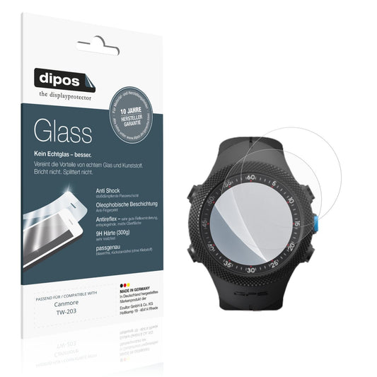 Matte Displayschutzfolie von dipos passend für Canmore TW-203, 9H kratzfest und blasenfrei montiert