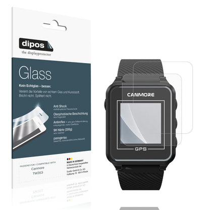 Matte Displayschutzfolie von dipos passend für Canmore TW353, 9H kratzfest und blasenfrei montiert