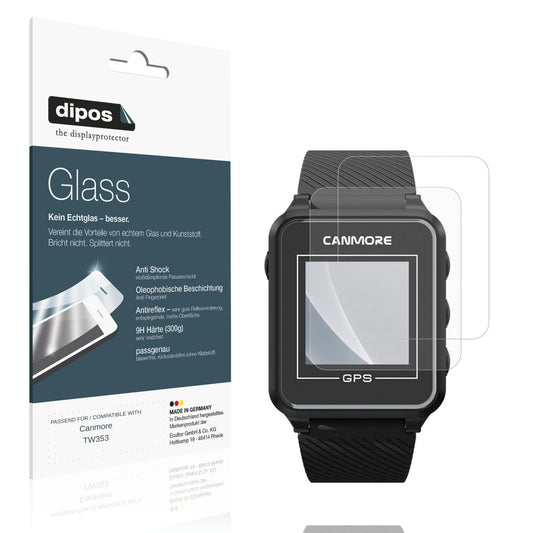 Matte Displayschutzfolie von dipos passend für Canmore TW353, 9H kratzfest und blasenfrei montiert