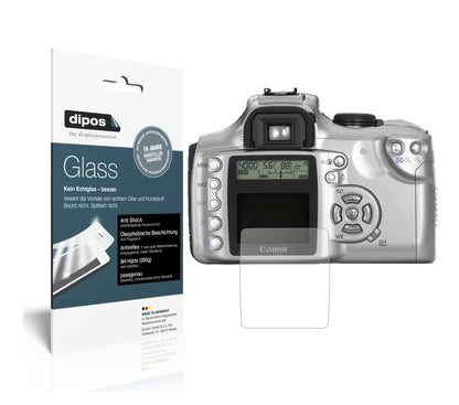 Matte Displayschutzfolie von dipos passend für Canon EOS 300D, 9H kratzfest und blasenfrei montiert