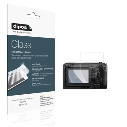 Matte Displayschutzfolie von dipos passend für Canon EOS C50, 9H kratzfest und blasenfrei montiert