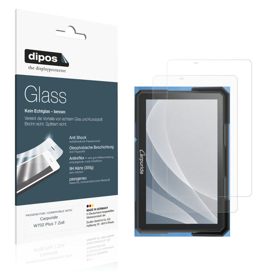 Matte Displayschutzfolie von dipos passend für Carpuride W702 Plus 7 Zoll, 9H kratzfest und blasenfrei montiert