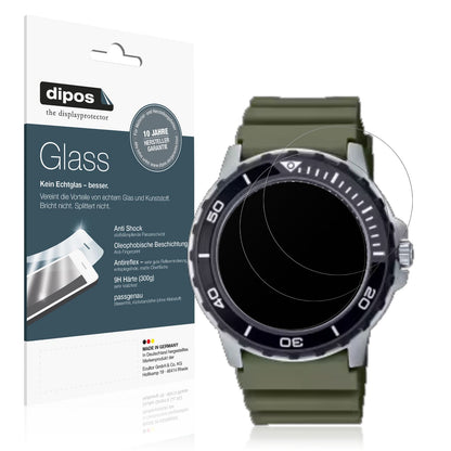 Matte Displayschutzfolie von dipos passend für Casio MTD-125D, 9H kratzfest und blasenfrei montiert