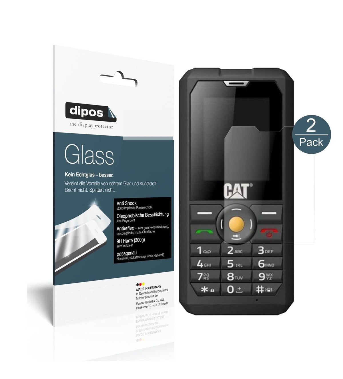 Matte Displayschutzfolie von dipos passend für Caterpillar CAT B30, 9H kratzfest und blasenfrei montiert