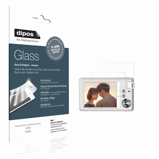 Matte Displayschutzfolie von dipos passend für CCN CDFA, 9H kratzfest und blasenfrei montiert