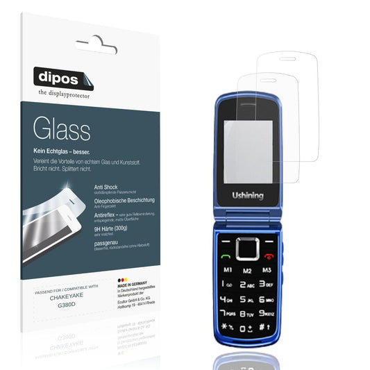 Matte Displayschutzfolie von dipos passend für CHAKEYAKE G380D, 9H kratzfest und blasenfrei montiert