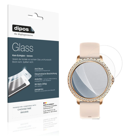 Matte Displayschutzfolie von dipos passend für CHOOSETIME BW1845, 9H kratzfest und blasenfrei montiert