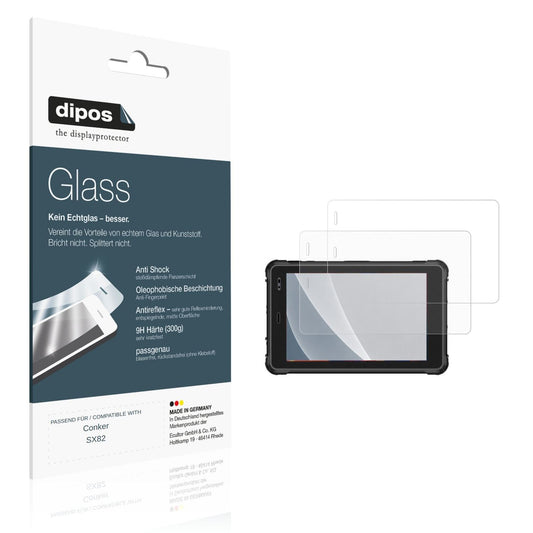 Matte Displayschutzfolie von dipos passend für Conker SX82, 9H kratzfest und blasenfrei montiert