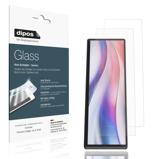 Matte Displayschutzfolie von dipos passend für Corsair Xeneon Edge 14.5 Zoll, 9H kratzfest und blasenfrei montiert