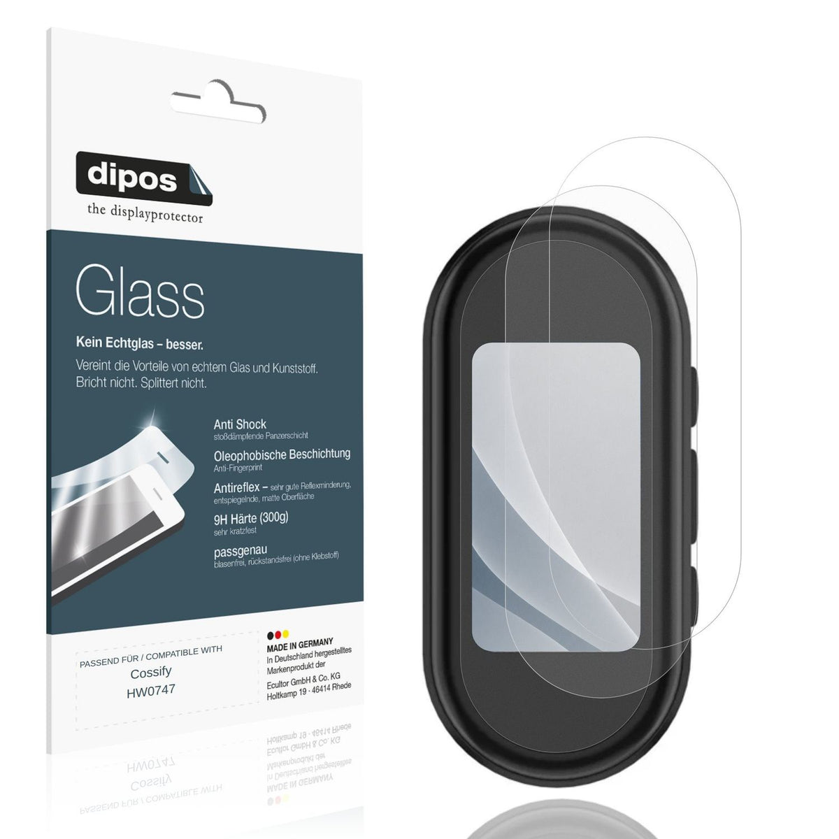 Matte Displayschutzfolie von dipos passend für Cossify HW0747, 9H kratzfest und blasenfrei montiert
