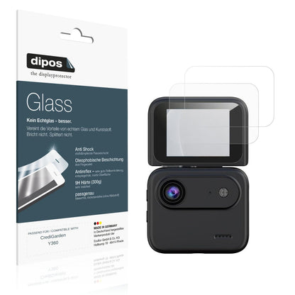 Matte Displayschutzfolie von dipos passend für CrediGarden Y360, 9H kratzfest und blasenfrei montiert