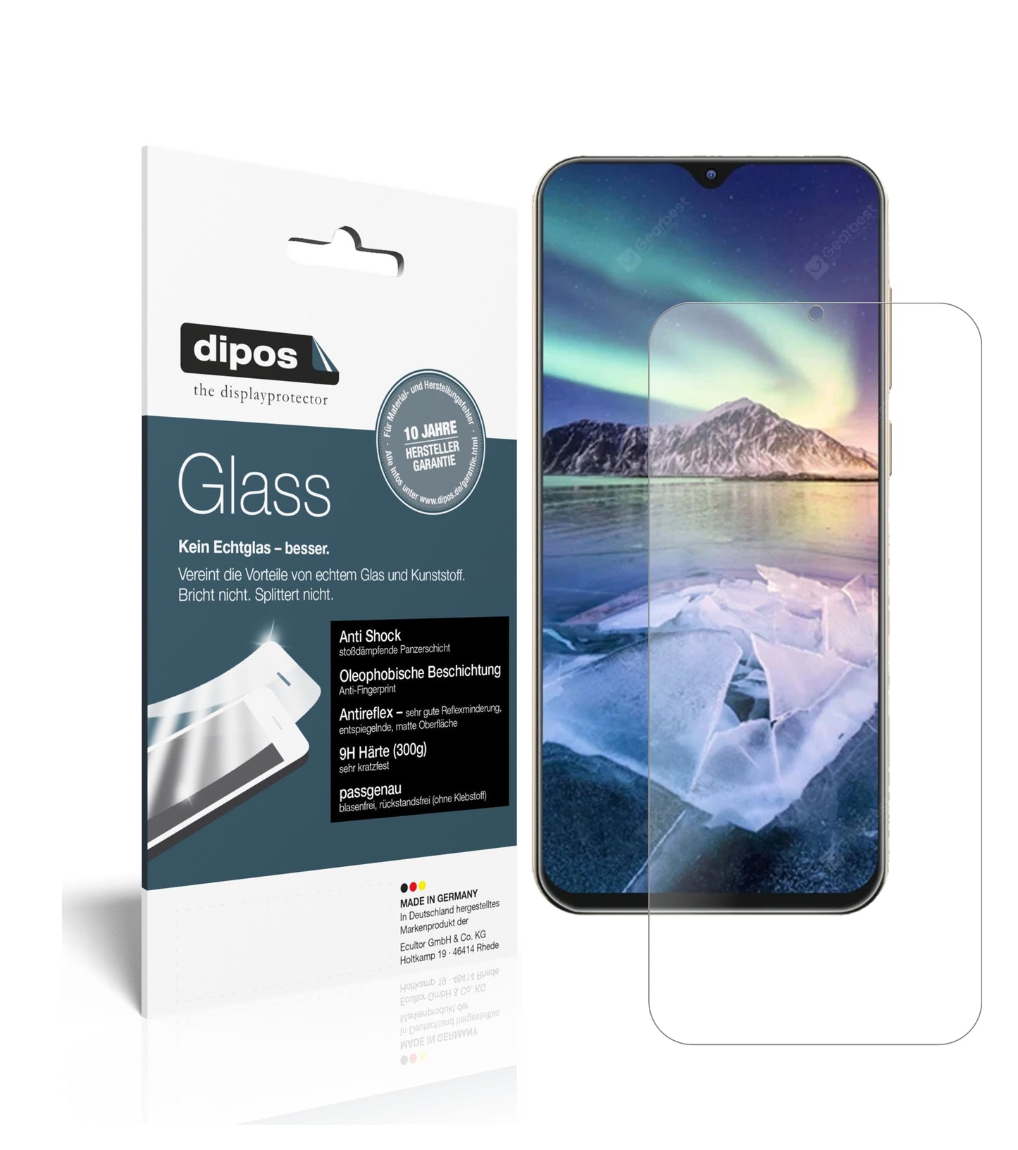 Matte Displayschutzfolie von dipos passend für Cubot X20, 9H kratzfest und blasenfrei montiert