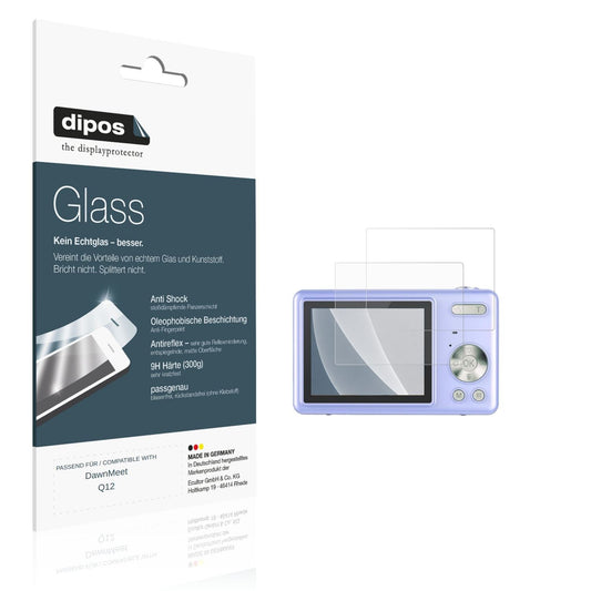 Matte Displayschutzfolie von dipos passend für DawnMeet Q12, 9H kratzfest und blasenfrei montiert
