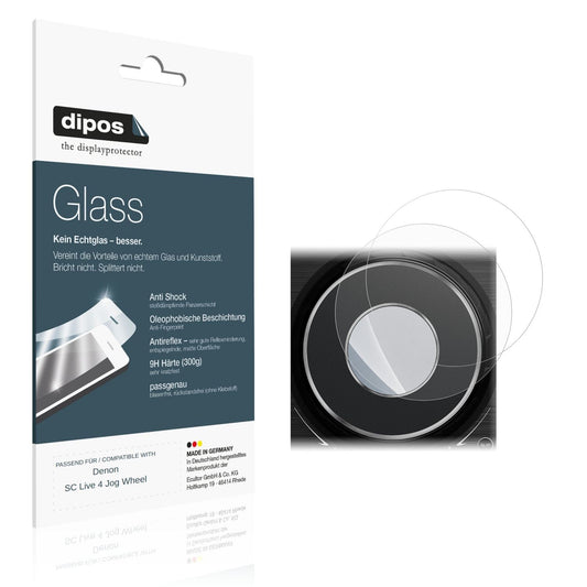 Matte Displayschutzfolie von dipos passend für Denon SC Live 4 Jog Wheel, 9H kratzfest und blasenfrei montiert