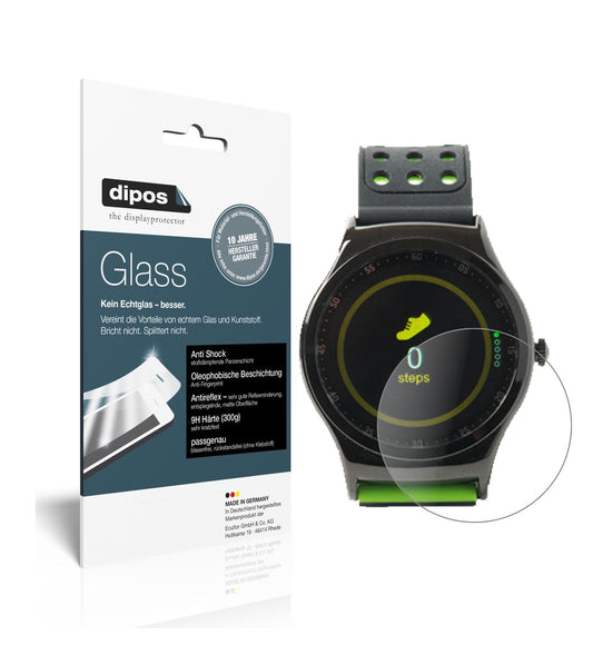 Matte Displayschutzfolie von dipos passend für DENVER SW-450 Smartwatch, 9H kratzfest und blasenfrei montiert