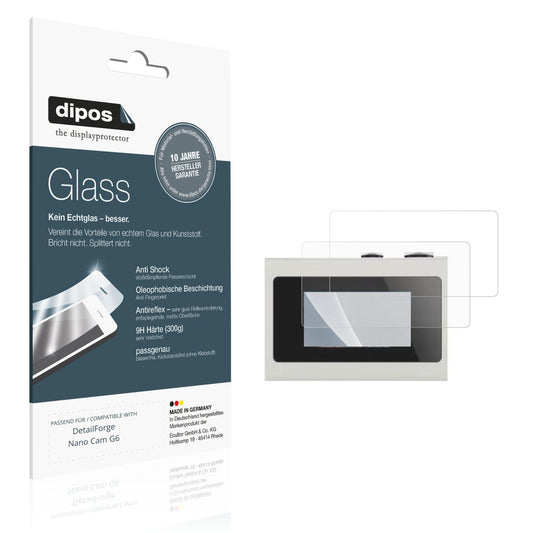 Matte Displayschutzfolie von dipos passend für DetailForge Nano Cam G6, 9H kratzfest und blasenfrei montiert