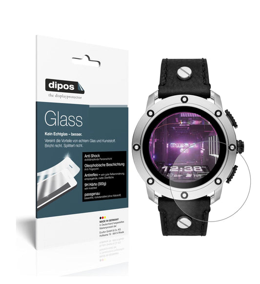 Matte Displayschutzfolie von dipos passend für Diesel On Smartwatch Axial, 9H kratzfest und blasenfrei montiert