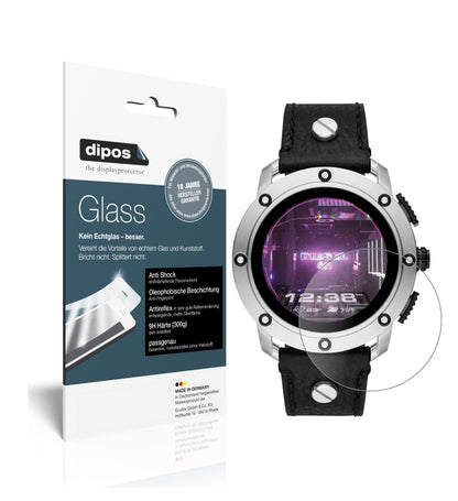 Matte Displayschutzfolie von dipos passend für Diesel On Smartwatch Axial, 9H kratzfest und blasenfrei montiert