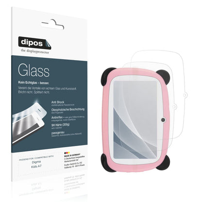 Matte Displayschutzfolie von dipos passend für Digma Kids A7, 9H kratzfest und blasenfrei montiert