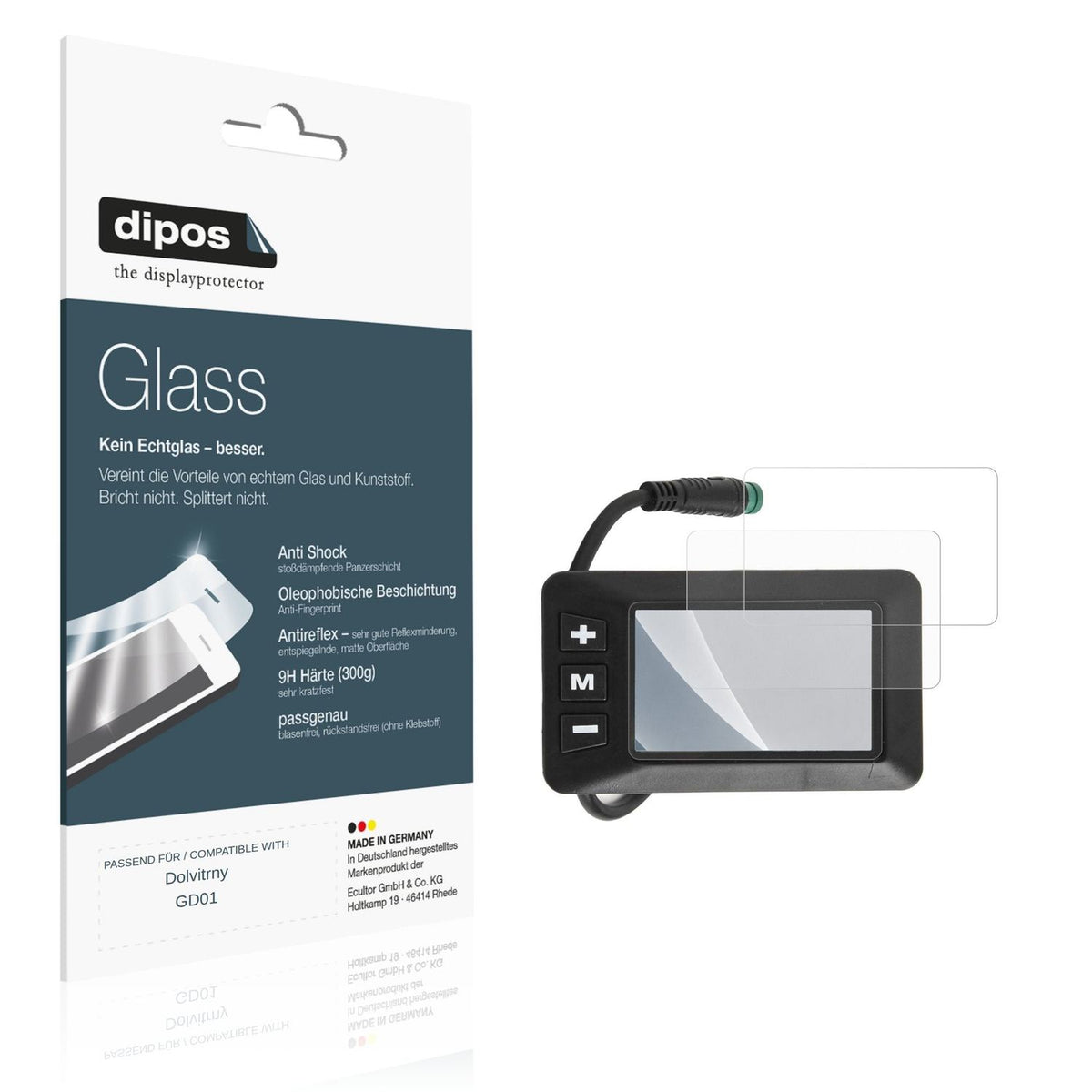 Matte Displayschutzfolie von dipos passend für Dolvitrny GD01, 9H kratzfest und blasenfrei montiert