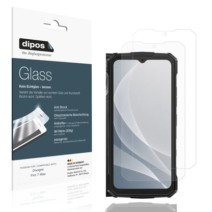 Matte Displayschutzfolie von dipos passend für Doogee Fire 7 Max, 9H kratzfest und blasenfrei montiert