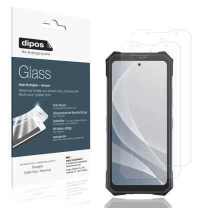 Matte Displayschutzfolie von dipos passend für Doogee S300 Plus Thermal, 9H kratzfest und blasenfrei montiert