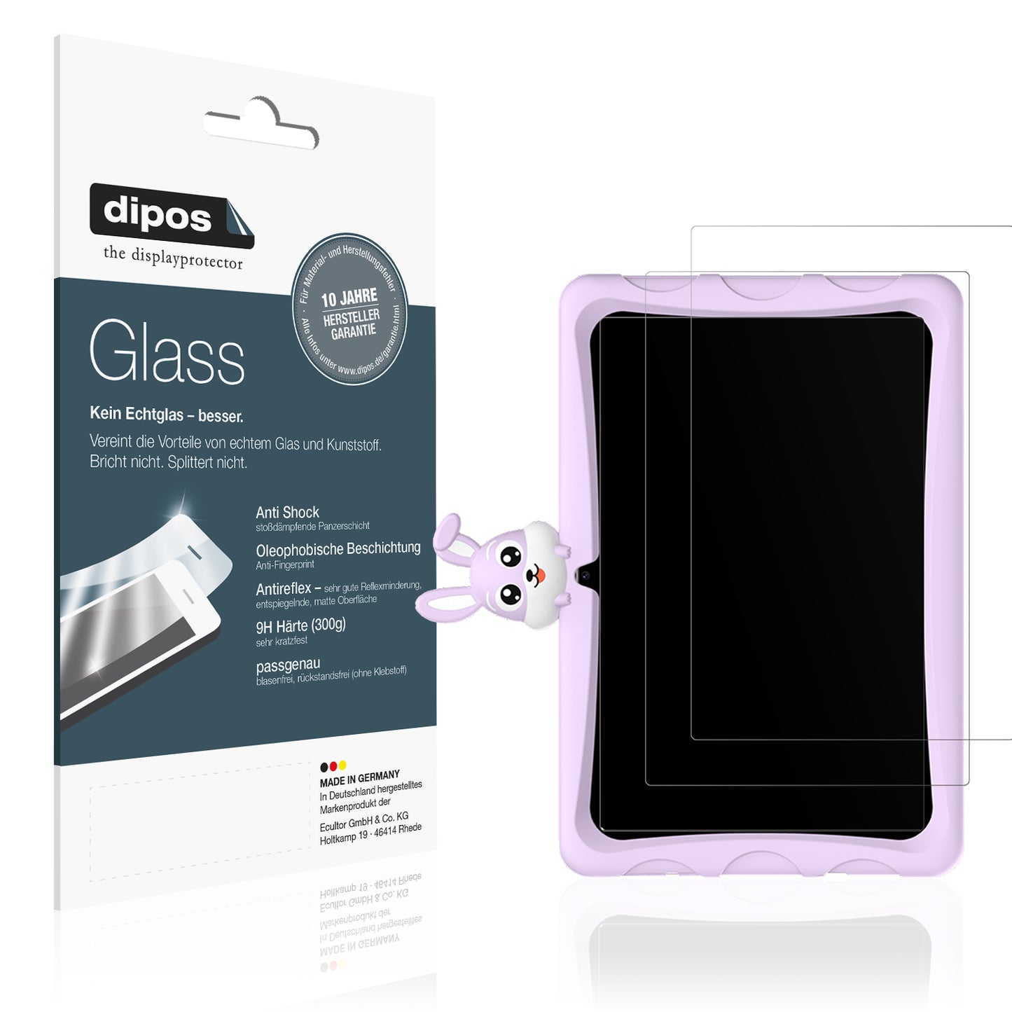 Matte Displayschutzfolie von dipos passend für Doogee U9 Kid, 9H kratzfest und blasenfrei montiert