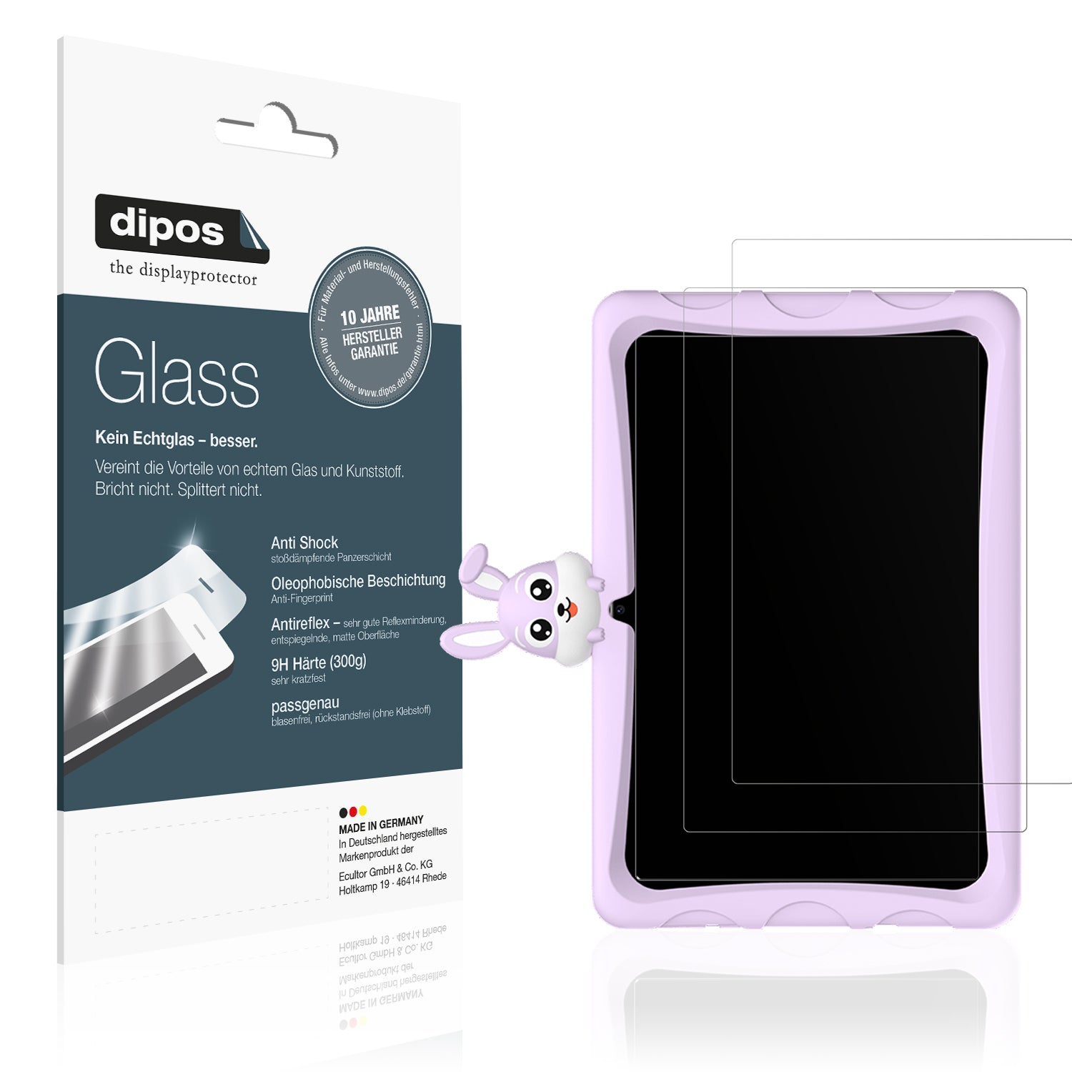 Matte Displayschutzfolie von dipos passend für Doogee U9 Kid, 9H kratzfest und blasenfrei montiert