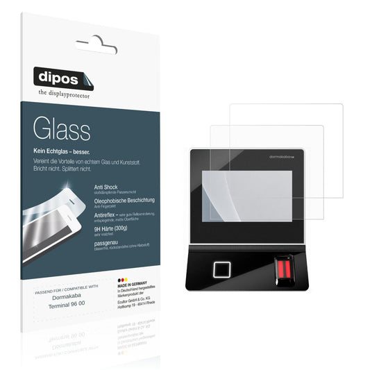 Matte Displayschutzfolie von dipos passend für Dormakaba Terminal 96 00, 9H kratzfest und blasenfrei montiert