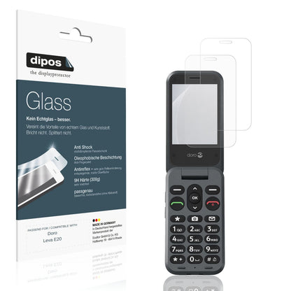 Matte Displayschutzfolie von dipos passend für Doro Leva E20, 9H kratzfest und blasenfrei montiert