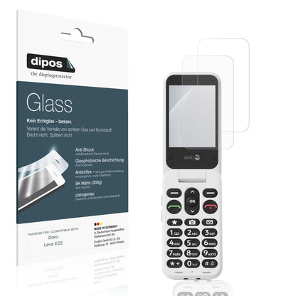 Matte Displayschutzfolie von dipos passend für Doro Leva E22, 9H kratzfest und blasenfrei montiert