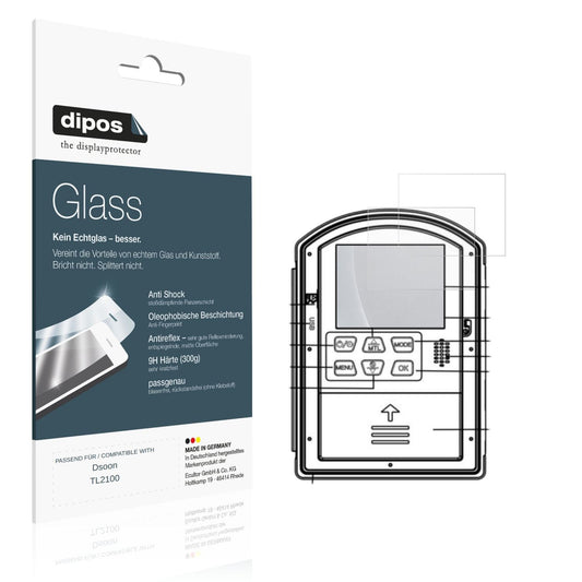 Matte Displayschutzfolie von dipos passend für Dsoon TL2100, 9H kratzfest und blasenfrei montiert