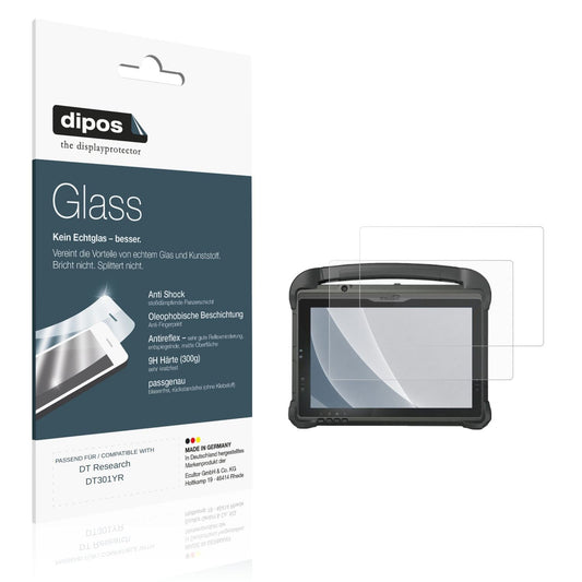 Matte Displayschutzfolie von dipos passend für DT Research DT301YR, 9H kratzfest und blasenfrei montiert